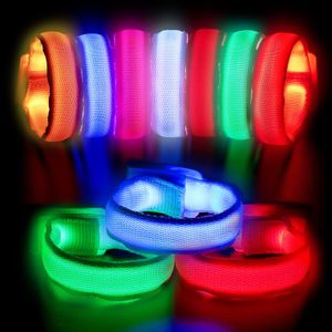 Festivals Party Decoration LED SLAP Armbands Браслеты бегущие огни загорелись в темноте для ночного бега, велосипеда, рыбалка, концерты