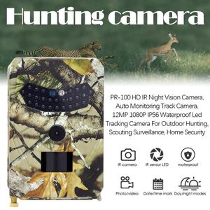 Camcorders Hunting Trail Camera 12MP Wild Animal Detector Cameras HD Waterproof Monitoring Infrared Cam Night Vision Po TrapCamcorders Camco
