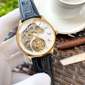 남성 시계 자동 기계식 시계 손목 시계 사파이어 42mm 가죽 스트랩 방수 여성 비즈니스 손목 시계