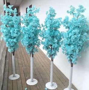 Dekoratif Çiçekler Çelenkler Şenlikli Parti Malzemeleri Ev Bahçe Düğün Dekorasyon 5ft Tall 10 Adet / lot Slik Yapay Kiraz Çiçeği Ağacı