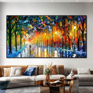 Modern Abstract Oil Painting Print On Canvas Walking Down The Street Nordic Poster Wall Art Picture For Living Room Home Decor