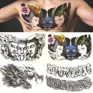 Wholesale chest temporary tattoos men for sale - Group buy Temporary Tattoos For Men Shoulder Tattoos Large Chest Body Sexy Tattoo Sticker Waterproof Tatoo Fake Boys Make Up Pattern S9x9