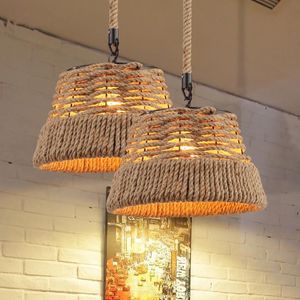 Lampy wiszące styl retro żyrandol amerykański kawiarnia restauracja restauracja internetowa osobowość lina