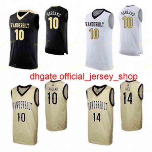 Maglia da basket College NCAA Vanderbilt Commodores 0 Saben Lee 1 Dyn Disu 2 Scotty Pippen Jr 3 Maxwell Evans Cucita personalizzata