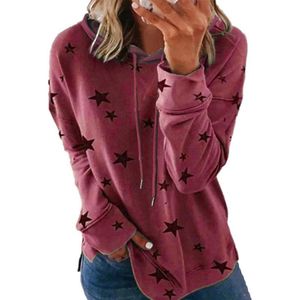 Women's Hoodies & Sweatshirts Pullover Tops Useful Trendy Cozy Star Print Thermal Spring Top For Home Sweatshirt Women HoodieWomen's