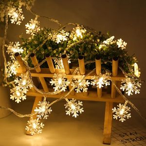 Saiten 2,5/5M 20/40LEDs Weihnachtsbaum Schneeflocken Led String Fairy Light Weihnachten Party Hause Hochzeit garten Girlande DekorationenLED