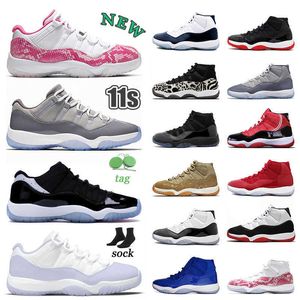 11s Chaussures Jumpman 11 Vintage Bughing Buty Męskie Women Authentic Jumpman11s Designer Sneaker High Cool Grey Low Pure Fiolet Hoded Jorda Jordens