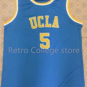 Sjzl98 # 5 Baron Davis UCLA Bruins College University Camisa de basquete retrô retrô Personalize qualquer número de tamanho e nome do jogador