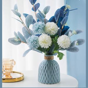 シルクアジサイウェディングブーケアウトドアガーデンブライダルアクセサリー人工花反true植物の花の飾り植えるドレッサーの装飾