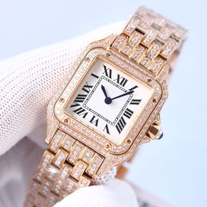 Full Diamond Watch Women Automatyczne zegarki mechaniczne 27x37 mm Sapphire 904L Stal nierdzewna opaska zegarkowa Montre de Luxe