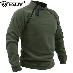 USA: s Tactical Outdoor Jacket Jaktkläder Varma dragkedjor Fleece Pullover Man Windproof Spring Winter Coat Thermal Underwear 220810