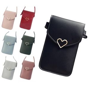 Abendtaschen Tasche für Frauen Handy-Geldbörse Smartphone-Geldbörse Schultergurt Handtasche Herz Haspe PU-Leder UmhängetaschenEvening EveninEveni