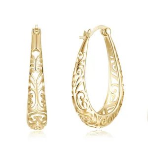 Hoop Huggie Real Sterling Silver Gold Plated Earrings For Women Girls Daily Party Prom Anniversary Fashion Elegant Fine Jewelryhoop