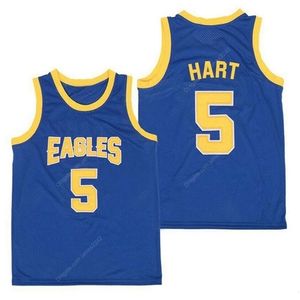 Nikivip Custom Retro Кевин Харт #5 Eagles High School Basketball Jersey сшита синим размером S-4XL Любое название и номер майки высшего качества