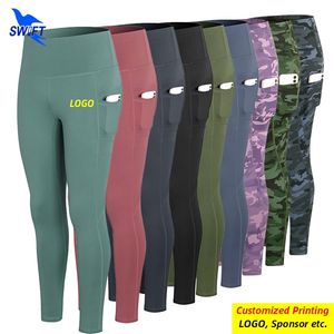 Sexy Push Up Camo Vita alta Collant da corsa Donna Elastic Gym Fitness Yoga Pantaloni Quick Dry Leggings sportivi Pantaloni personalizzati 220704