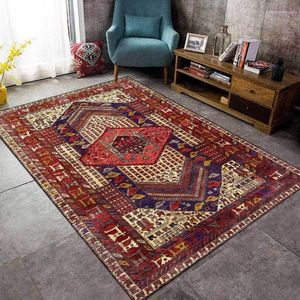 Tapetes moda retro bohemia tapete persa estilo geométrico de estilo étnico Red tapetes grandes sala de estar de cabeceira de cabeceira
