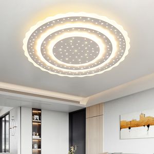 Modern LED Chandelier Lights For Living Room Hall Home Decor Bedroom Children's White Creative Hanging Ceiling Lamp Starry Sky lighting