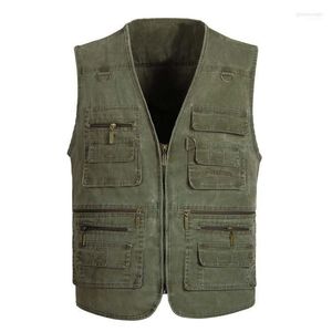 Men's Vests Man Multi-pocket Plus Size Fathers Pography Waistcoat Winter Camera Sleeveless Working Uniform VT-041 Phin22