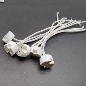 Light Beads 5-50PCS MR16 MR11 GU5.3 G4 Lamp Holder Bulb Base With Wire Ceramic Halogen Socket Pottery Connector 12V - 250V Led