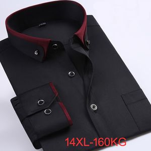 Designer Spring Men Wedding Shirt formelle Langschläfe Plus Größe Big 3xl 4xl Hemd Hemden Pink Formal Navy Blue 9xl 10xl 14xl Blou