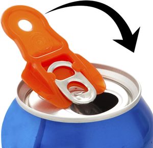 Manual Easy Can Opener 6 PCS Färg Soda Ölöppnare Premium Plastsköldar Taböppnare för Pop Cover Beer eller Soda Burs på Picnic BBQ Skydda kalla drycker från bin