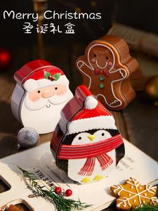 Gift Wrap Christmas Gingerbread Iron Candy Boxes Merry Decorations For Home Year Xmas Gift Box Ornament Navidadgift