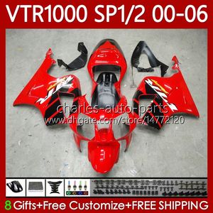 Kit de carroçaria para Honda VTR1000 RC51 SP1 SP2 RTV1000 2000-2006 Bodys 123No.0 VTR-1000 00 01 02 03 04 05 06 VTR 1000 2000 2001 2006 2006 2006