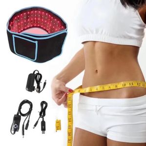 Home use body slimming back pain relief 660nm 850nm infrared led photon physical therapy wrap belt electric massage waist belt