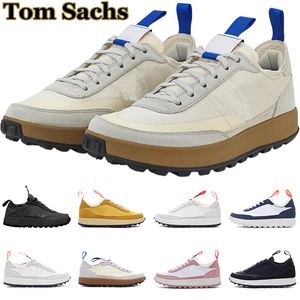 Footwear Shoes Tom Sachs x Craft General Purpose Sneakers Light Bone Cream Wheat Yellow White Black Flat