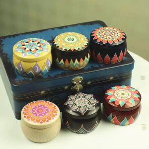 NEW!!! Candy Tin Box Candle Jar Empty Tinplate Can Drum Shape Chocoate Cookies Storage Vintage Wedding Favor Gift Box Wholesale DD
