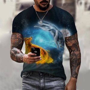 Yin and Yang 3DプリントTシャツの男性女性2022高品質の通気性カジュアルTシャツファッション面白い特大のトップス服