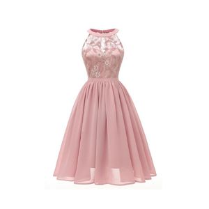 Party Dresses Halter Pink Lace Cocktail Elegant Formal Dress A-Line Women 2022 Short Vestidos Sexy Homecoming