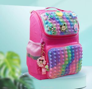 Niedliche Schultaschen für Jungen und Mädchen, Cartoon-Kinderrucksäcke, orthopädischer Kinderrucksack, Kinder-Büchertasche, Handtasche, Schultertasche, Schultasche