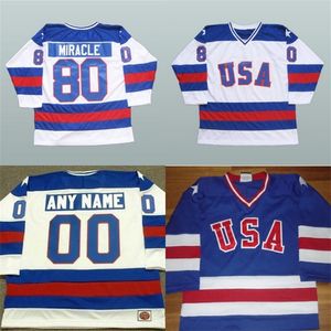 MIT 1980 Miracle na hokej na lodzie koszulki 15 Mark Wells 24 Rob McClahan 28 John Harrington Męski 100% zszyta drużyna USA Hockey Jersey