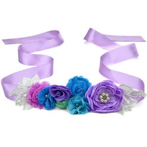 Celra Flower Sash Belt para Coloque os acessórios da cintura de noiva de casamento Flores Flores Lace Ribbon crianças meninas de maternidade Mulheres Cijas de vestuário