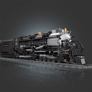 City Steam Train Bigboy Locomotive Builds Technical Rail Model Zespół cegieł DIY