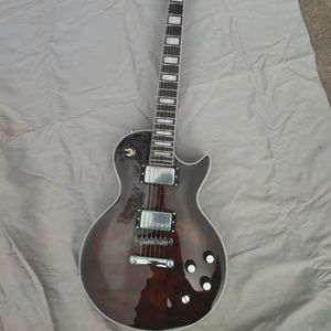 Guitarra elétrica Auburn LP Rosewoard Acessórios de prata guitarra de nível superior Nossa loja pode personalizar qualquer estilo de ele