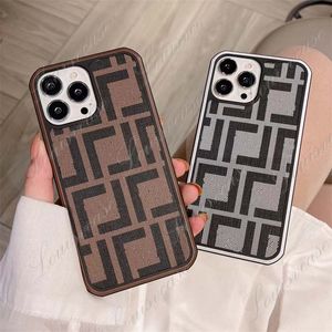 Classic Designer Phone Cases for iPhone 14 14Pro 14Promax 14plus 13 12 11promax 13Pro13Promax 11pro XS XR XSMAX Design Woven Edge Covo with FL Logo