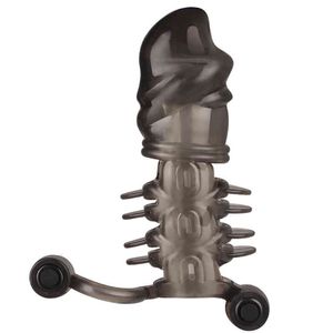 Sex toy toys masager Massager Vibrator y Toys Penis Cock Men's Lengthened Bold Crystal Set Vibration Husband and Wife Wolf Teeth Adult - KGAV