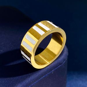 Designer maschili ad anello gioiello in acciaio in acciaio oro di lusso oro anelli impegnati per donne con scatola
