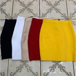 Wholesale Candy Color Sexy Women Bodycon Mini Bandage Skirt Designer Fashion Black Pencil Skirt Faldas 43cm 210311