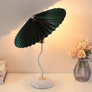 Table Lamps Adjustable Lamp 40cm Vintage Fabric Pleated Desk Lights For Bedroom Bedside Office Study Plug E27 Reading DormitoryTable