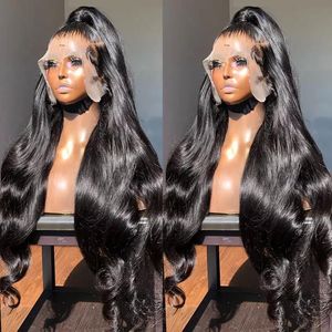 Lace Wigs Transparent 360 Front Human Hair PrePlucked 13x6 13x4 180% Brazilian Body Wave Frontal Wig With Baby RemyLace