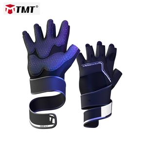 TMT Width 6.5cm Sports Gym Half Finger Gloves Weightlifting Fitness Workout Men Bodybuilding Dumbbell Weight Lifting Training 220422