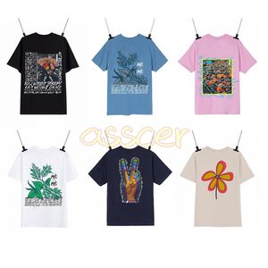 Nova Moda Flor Impressão T Camisetas Designer de Manga Curta Tees de Alta Qualidade Mulheres Casuais T Camisa Asiática Tamanho Asiático S-XL