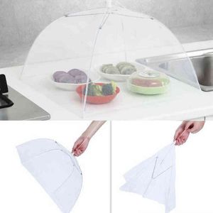 1pc شاشة شاشة كبيرة منبثقة حماية خيمة الغذاء قبة صافية قابلة للانهيار النزهة المحمولة طعام الشواء المظلة المظلة Y220526