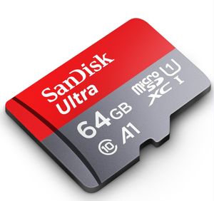 DHL envio 16GB/32GB/64GB/128GB/256GB SDK smartphone Capacidade real Câmera de alta definição Micro Memory SD Card 100MB/S UHS-I C10 Gravador de carro Cartão TF