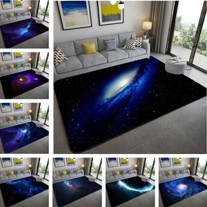 3D Blue Planet Starry Sky Carpet Velvet salon łóżko duże dywany dziecięce sofa sofa
