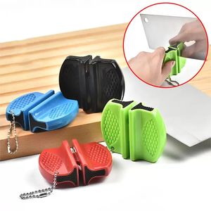 Mini Sharpeners Hard Tungsten Steel Ceramic Pocket Portable Household Knife Grindstone Coarse Fast whetstone Kitchen Tool