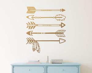 Wholesale tribal stickers for sale - Group buy Wall Stickers Tribal Arrows Sticker Nursery Arrow Pattern Home Decoration Art Removable Poster Mural Modern Decor W244